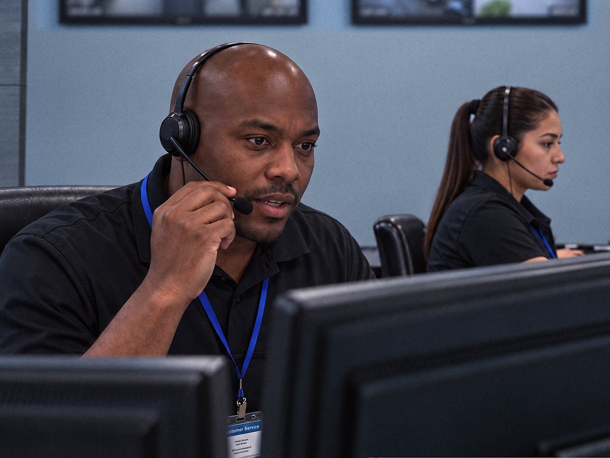 Kastle’s Security Operations Center monitoring a jobsite camera feed