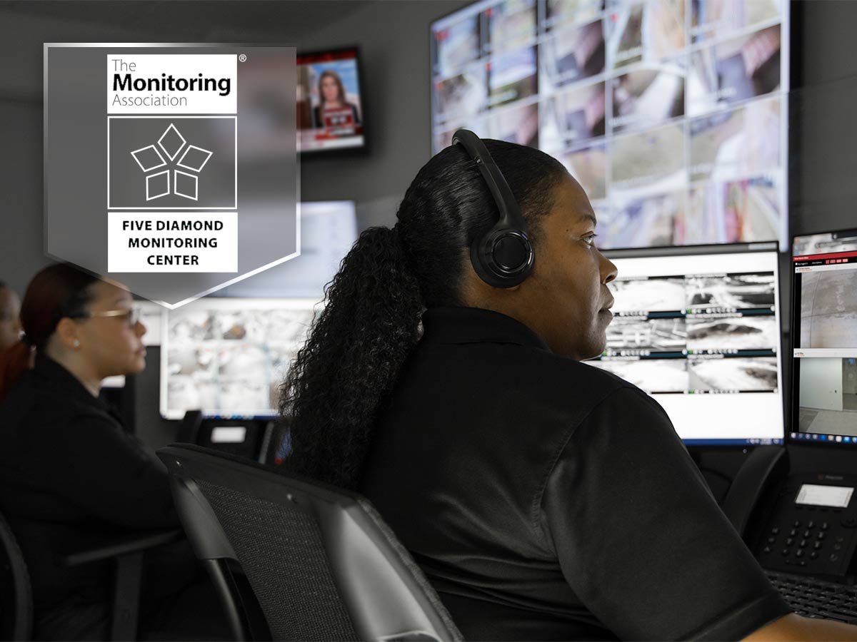 Kastle security operations center specialists monitoring live video alerts.