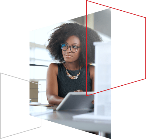 Woman working at computer